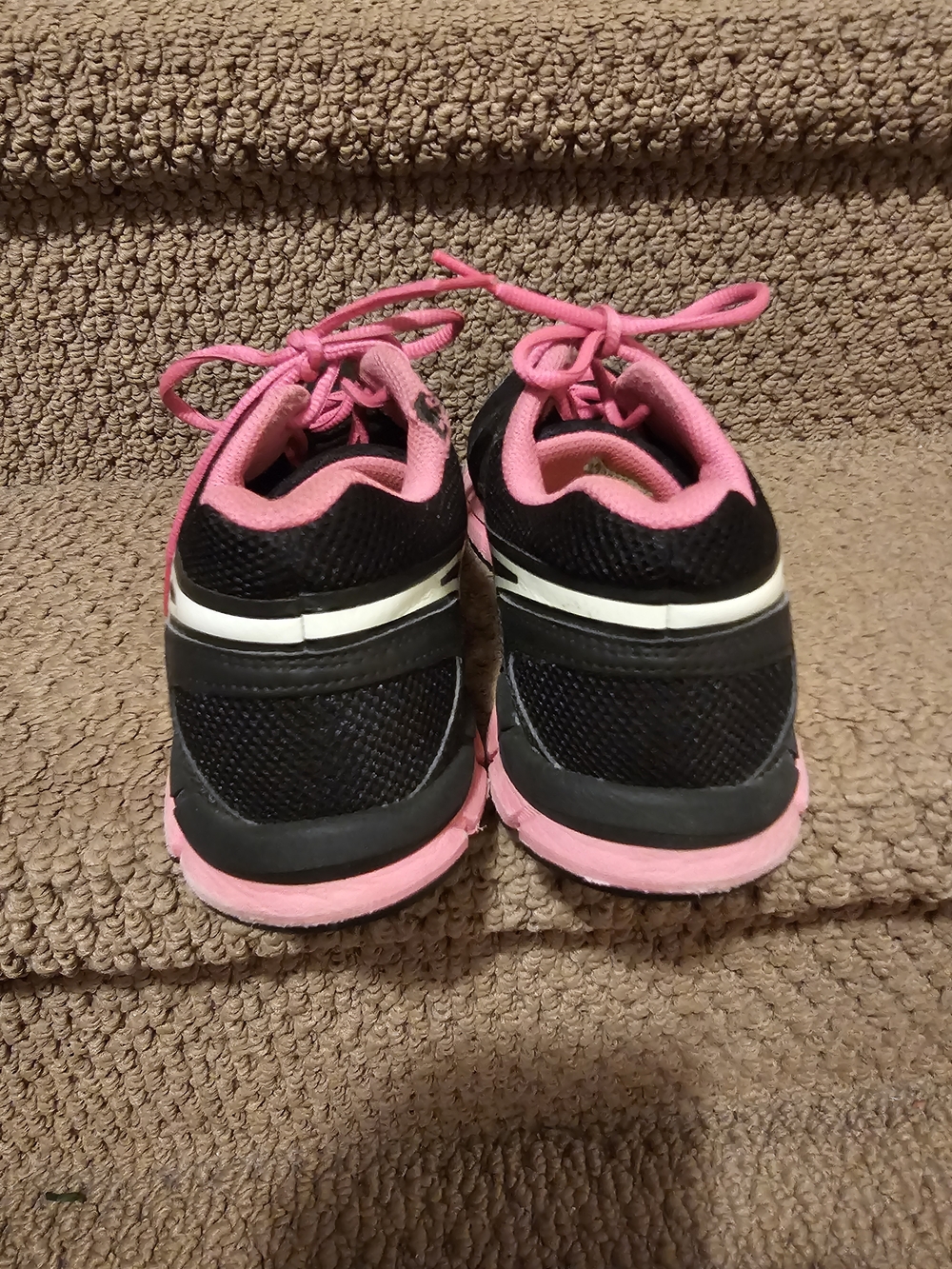 Asics Black, Pink & White Women's Running Shoes - Picture 3 of 6